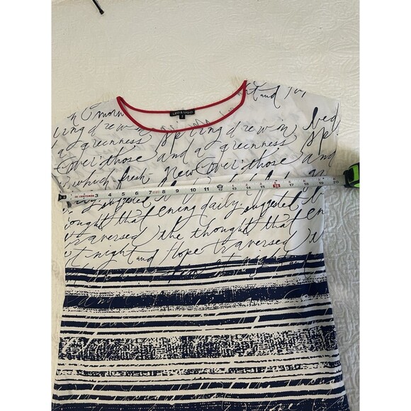 Leo & Ugo Short-Sleeved White, Red, and Blue Tee Size 3‎ - Picture 3 of 8